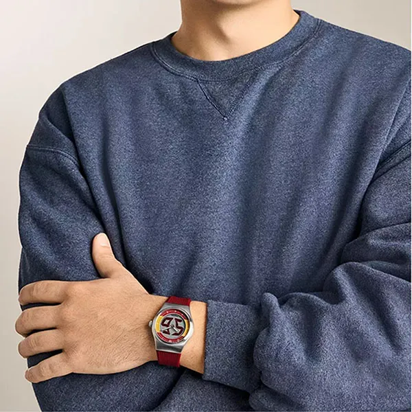 Đồng Hồ Unisex Fossil Archival Big Tic World Cup 40mm LE1242 Màu Đỏ