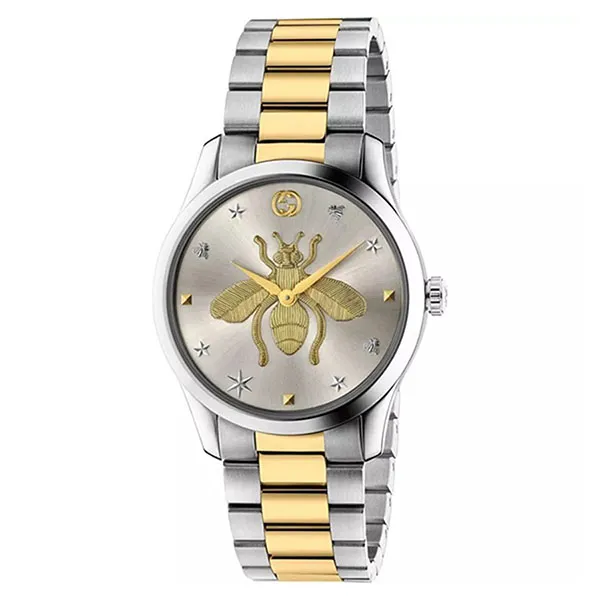 Đồng Hồ Unisex Gucci G-Timeless Watch 38mm Màu Bạc/ Vàng