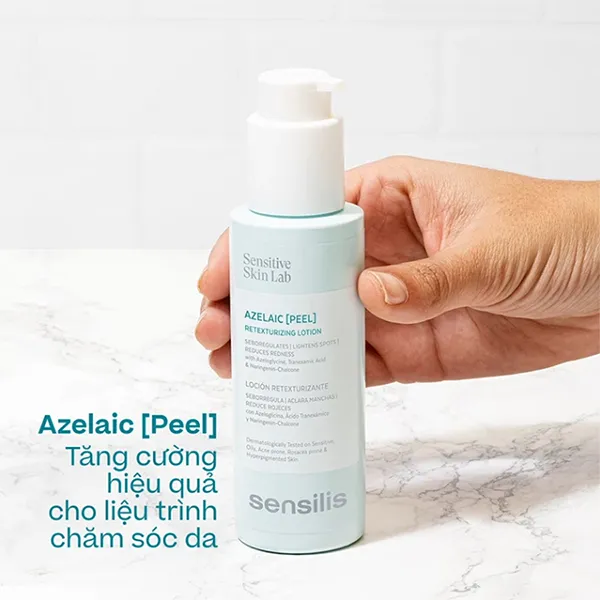 Dung Dịch Điều Tiết Bã Nhờn, Giảm Thâm Đỏ Da Sensilis Sensitive Skin Lab Lotion Azelaic Peel 100ml