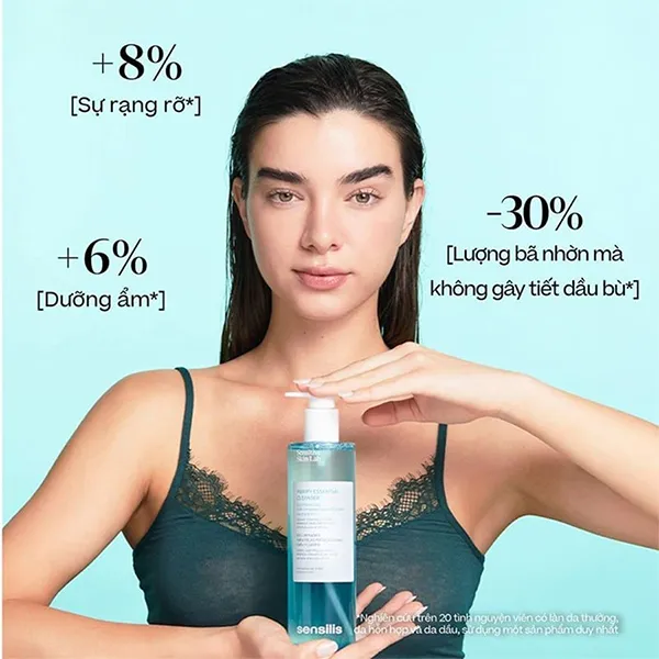 Gel Rửa Mặt Kiểm Soát Dầu Nhờn Sensilis Purify Essential Cleanser 400ml