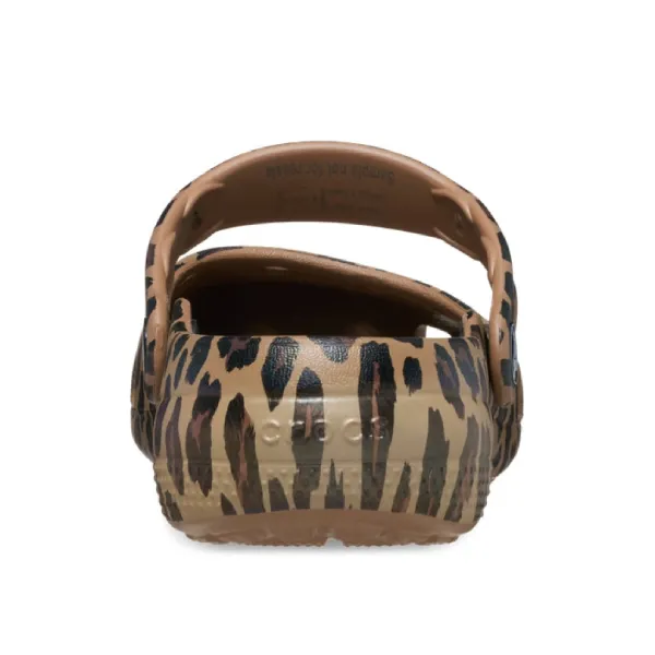 Giày Bệt Nữ Crocs Classic Animal Ballet 212478-2LD Màu Nâu Size 34-35