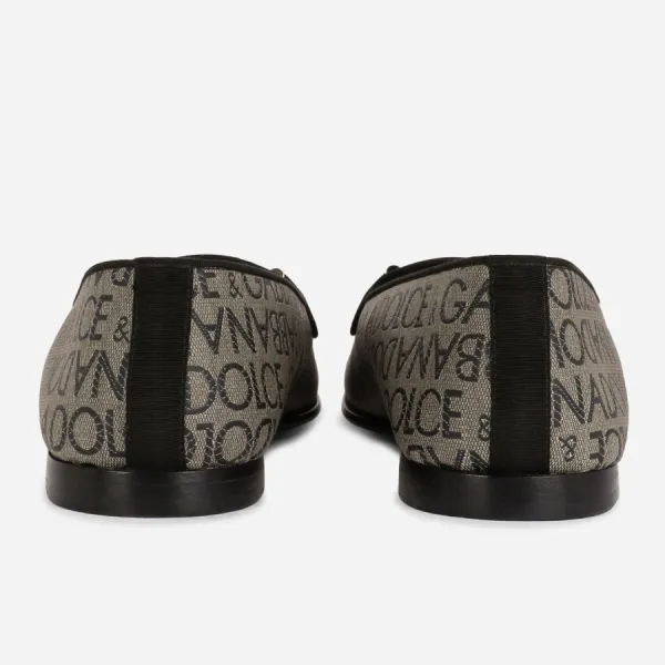 Giày Lười Nam Dolce & Gabbana D&G Jacquard Slippers 'Multicolor' A50516AJ69989875 Màu Be Size 41