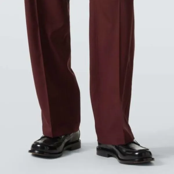 Giày Lười Nam Gucci Leather Penny Loafers Màu Đen Size 40.5