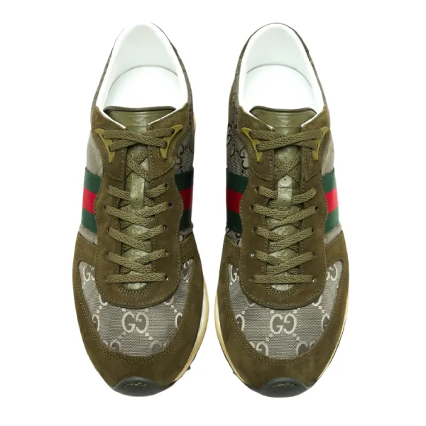 Giày Sneaker Nam Gucci Re-Motion 832461AAEW33041 Màu Xanh Rêu Size 39