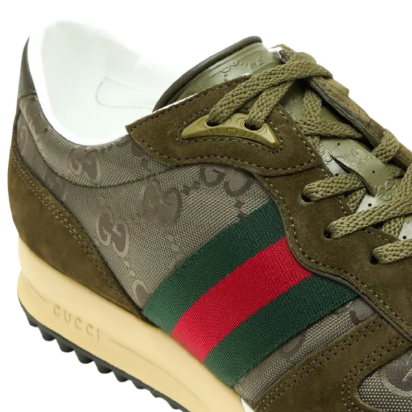 Giày Sneaker Nam Gucci Re-Motion 832461AAEW33041 Màu Xanh Rêu Size 39