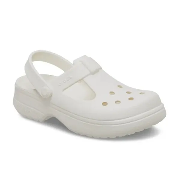 Giày Sục Crocs Clog Classic Mary Jane Chalk 210615-0WV Màu Trắng Size 34-35