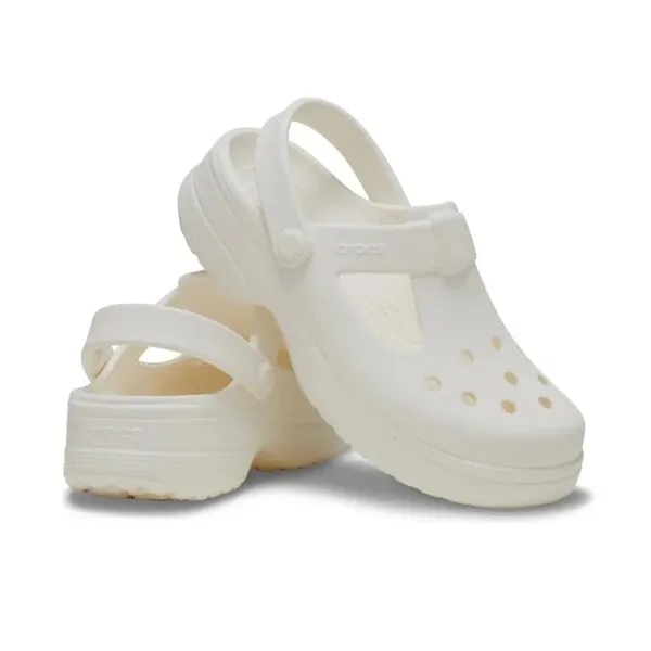 Giày Sục Crocs Clog Classic Mary Jane Chalk 210615-0WV Màu Trắng Size 34-35