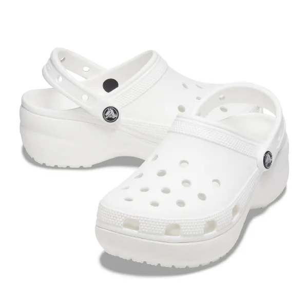 Giày Sục Nữ Crocs Clog Classic Platform - White U4CFCTW14U3 Màu Trắng Size 37-38