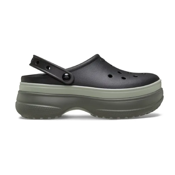 Giày Sục Crocs Clog Classic Stacked - Black 211355-001 Màu Đen Size 34-35