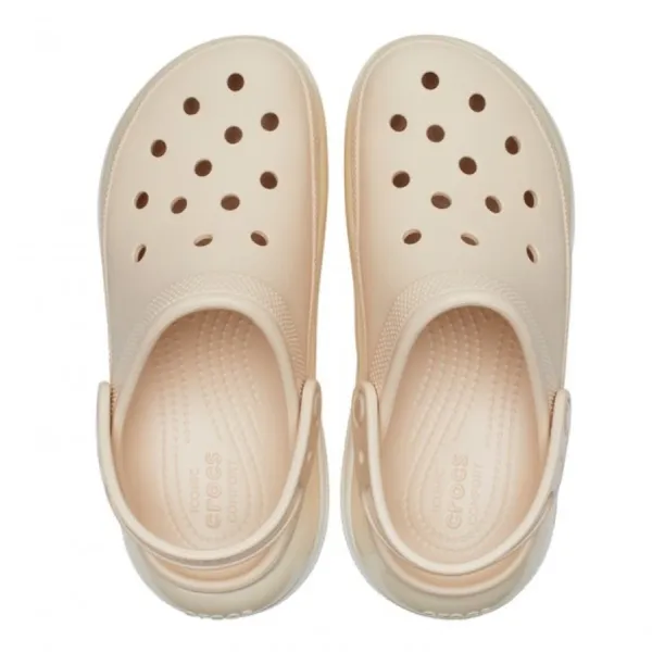 Giày Sục Crocs Mega Crush Clog 207988-2DS Màu Be Kem Size 37-38