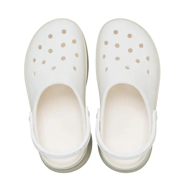 Giày Sục Unisex Crocs Classic Stacked - Chalk 211355-0WV Màu Phấn Khaki Size 34-35