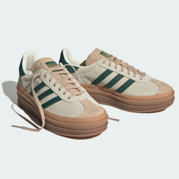 Giày Thể Thao Adidas Gazelle Bold Shoes ID7056 Màu Kem - Xanh Size 38