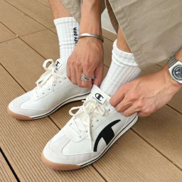 Giày Thể Thao Champion Legend 70'S Runner EC White Black U5CFCRW62U3 Màu Trắng Size 38