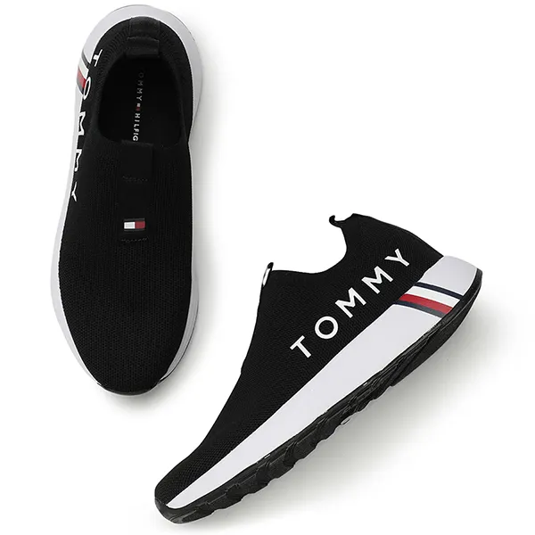 Giày Thể Thao Nữ Tommy Hilfiger Aliah Sneakers Màu Đen Size 36.5
