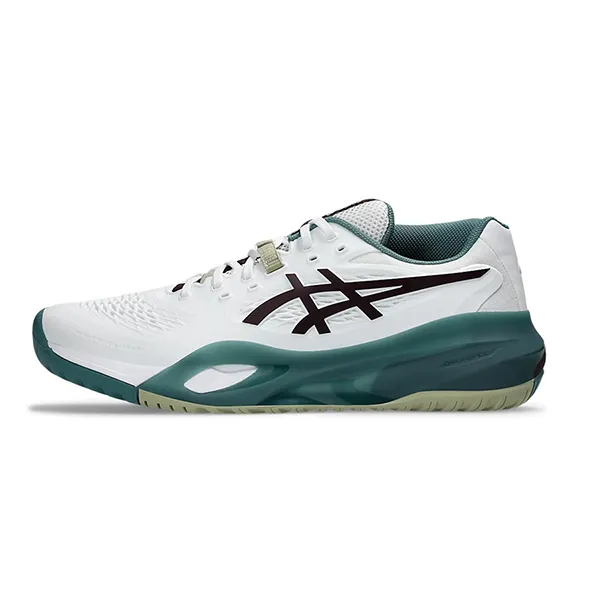 Giày Thể Thao Nam Tennis/Pickleball Asics Gel-Resolution X White/Dark Aubergine 1041A481.104 Màu Trắng/Xanh