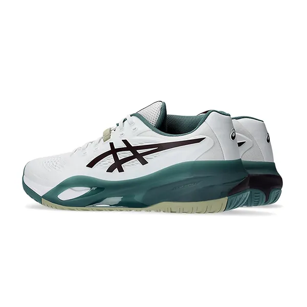 Giày Thể Thao Nam Tennis/Pickleball Asics Gel-Resolution X White/Dark Aubergine 1041A481.104 Màu Trắng/Xanh
