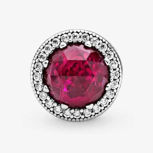 Hạt Vòng Charm Nữ Pandora 792140NCC Disney Belle's Radiant Rose Màu Bạc Hồng
