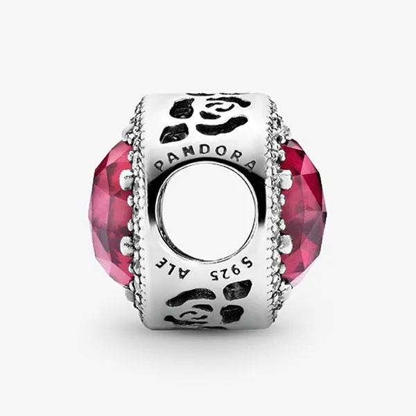 Hạt Vòng Charm Nữ Pandora 792140NCC Disney Belle's Radiant Rose Màu Bạc Hồng