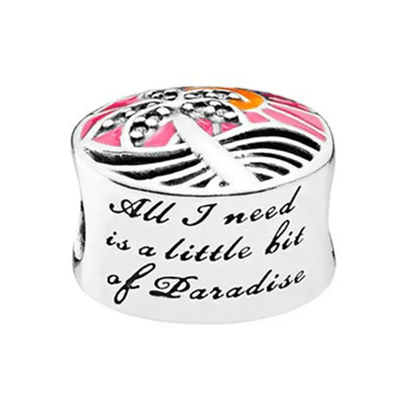 Hạt Vòng Charm Nữ Pandora Tropical Sunset 792116ENMX Màu Bạc Hồng
