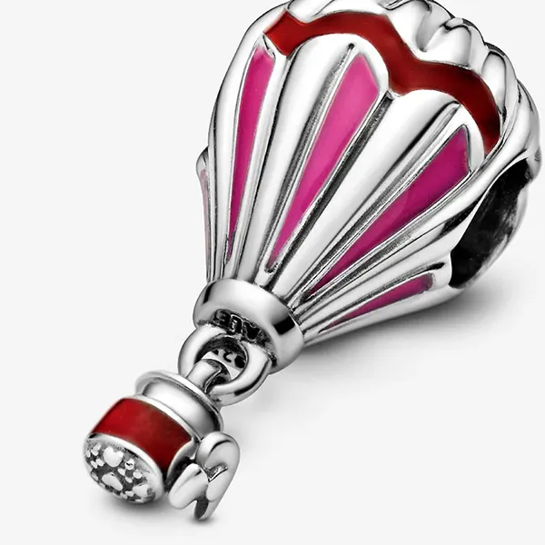 Hạt Vòng Charm Pandora Air Balloon With Pink And Red Enamel Sterling Silver 798055ENMX Màu Hồng/Bạc