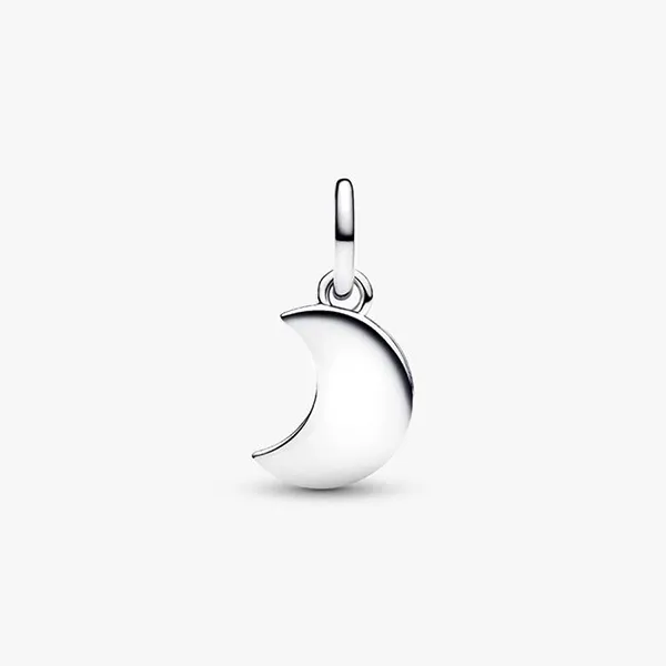 Hạt Vòng Charm Pandora Crescent Moon Double Dangle Charm 794272C01 Màu Bạc Xanh