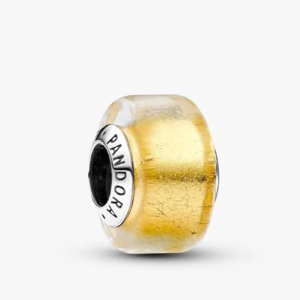 Set Vòng Đeo Tay + Hạt Vòng Charm Pandora 592645C01-762825C01-793353C00 Màu Bạc Phối Vàng