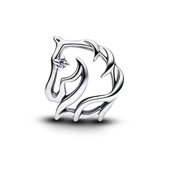 Hạt Vòng Charm Pandora Horse Openwork 794430C01 Màu Bạc