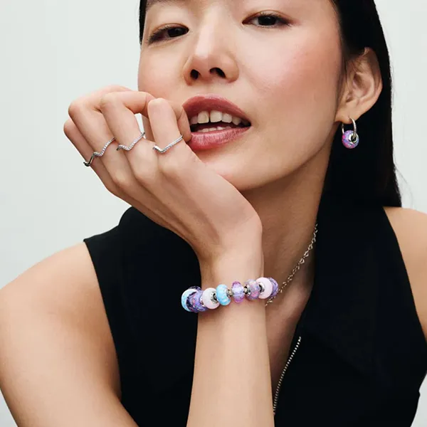 Hạt Vòng Charm Pandora Opalescent Purple 791691C05 Màu Tím
