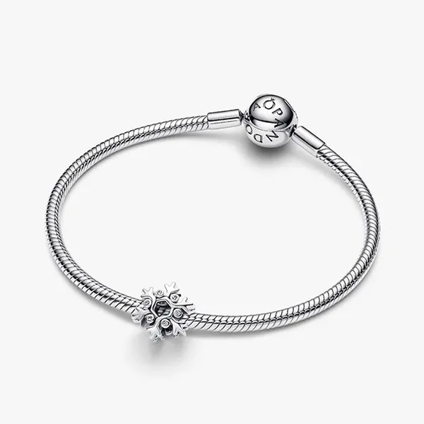 Hạt Vòng Charm Pandora Snowflake Charm 794249C01 Màu Bạc