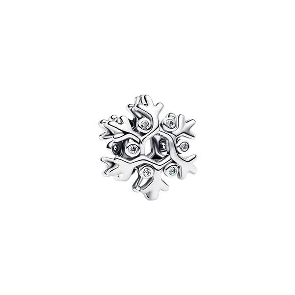 Hạt Vòng Charm Pandora Snowflake Charm 794249C01 Màu Bạc