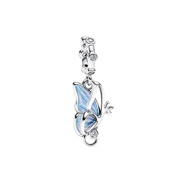 Hạt Vòng Charm Pandora Winged Dangle Charm 794241C01 Màu Bạc Xanh