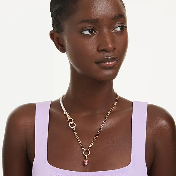 Hạt Vòng Charm Swarovski Idyllia Charm 5743136 Màu Vàng/Đỏ