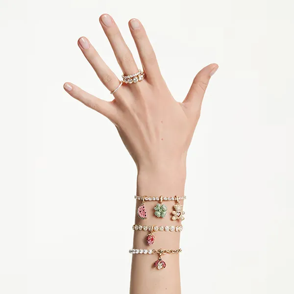 Hạt Vòng Charm Swarovski Idyllia Charm 5743136 Màu Vàng/Đỏ