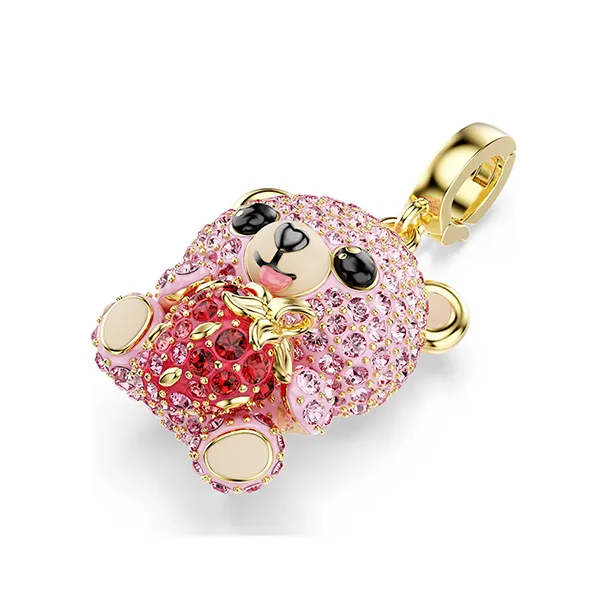 Hạt Vòng Charm Swarovski Idyllia Charm Teddy 5738357 Màu Hồng