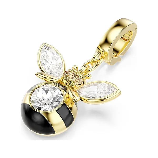 Hạt Vòng Charm Swarovski Idyllia Mixed Cuts Bee Multicolored 18K Gold Finish 5743132 Màu Vàng/ Trắng