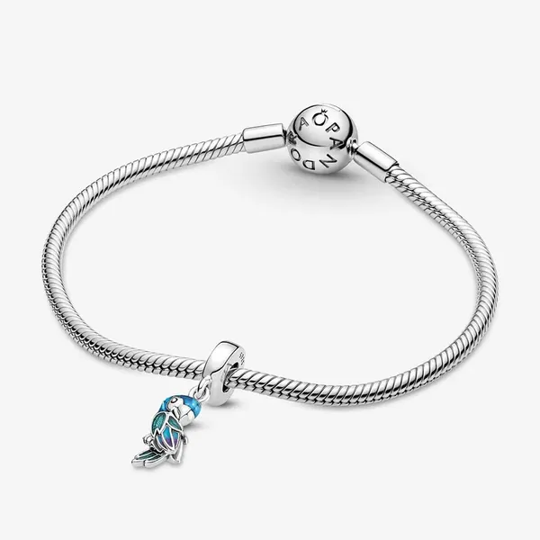 Hạt Vòng Charm Pandora Murano Glass Cute Octopus Dangle 791679C01 Phối Màu
