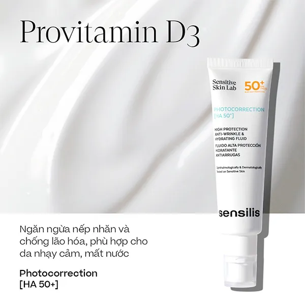 Kem Chống Nắng Dưỡng Ẩm Sensilis Photocorrection HA 50+ 50ml