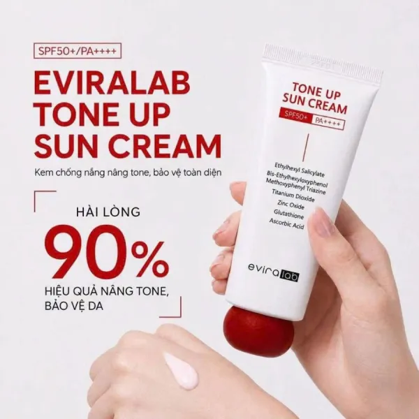 Kem Chống Nắng Nâng Tone Tự Nhiên Eviralab Tone Up Sun Cream SPF50+ PA++++ 50ml