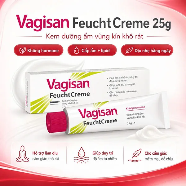 Kem Dưỡng Ẩm Làm Mềm Và Ngừa Lão Hóa Vùng Kín Vagisan FeuchtCreme 25g