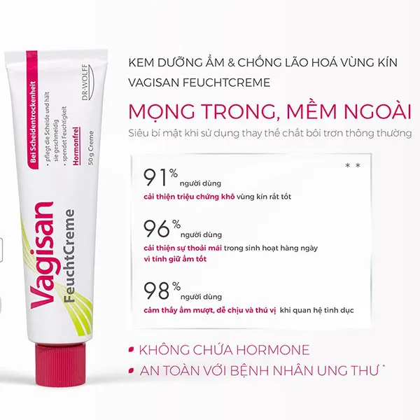 Kem Dưỡng Ẩm Làm Mềm Và Ngừa Lão Hóa Vùng Kín Vagisan FeuchtCreme 50g