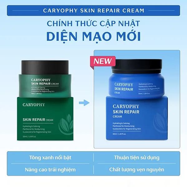 Kem Dưỡng Cấp Ẩm Và Phục Hồi Da Caryophy Repair Cream 50ml