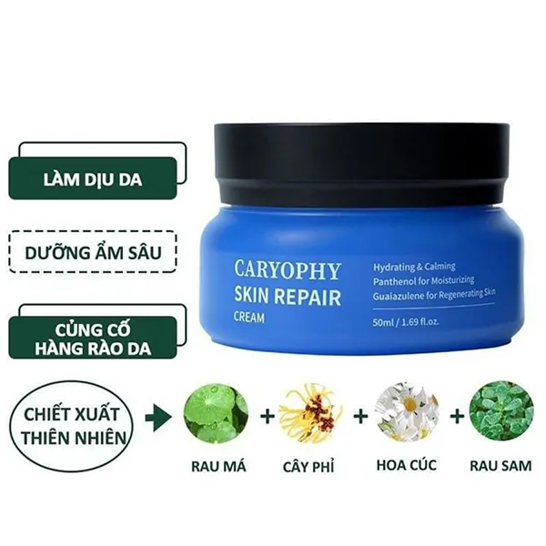 Kem Dưỡng Cấp Ẩm Và Phục Hồi Da Caryophy Repair Cream 50ml