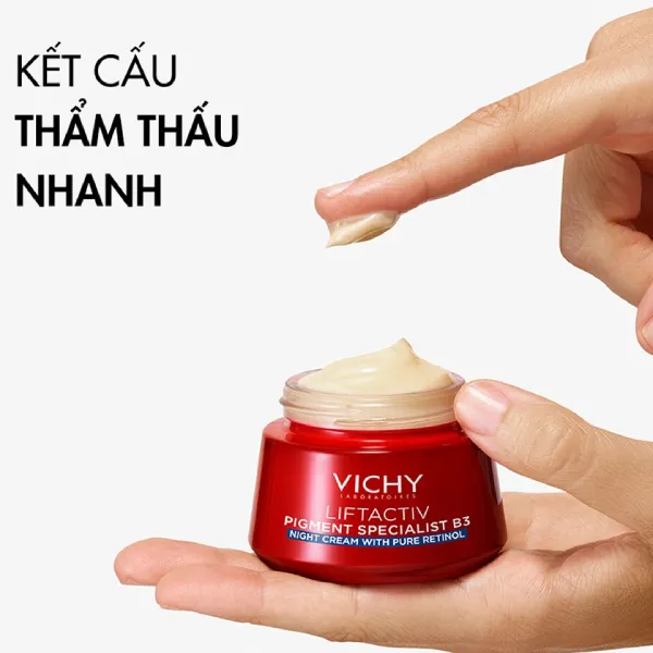Kem Dưỡng Da Ban Đêm Hỗ Trợ Mờ Thâm Nám Vichy Lifactiv B3 Pure Re Cream Night 50ml