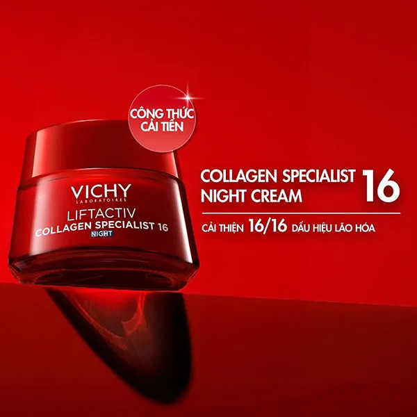 Kem Dưỡng Da Ban Đêm Vichy Liftactiv Collagen Specialist 16 Night 50ml
