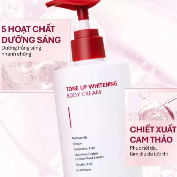 Kem Dưỡng Thể Nâng Tone, Cấp Ẩm Eviralab Tone Up Whitening Body Cream 300ml