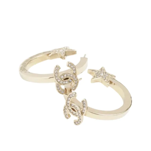Khuyên Tai Nữ Chanel Metal Earrings Women's Gold Earrings Màu Vàng