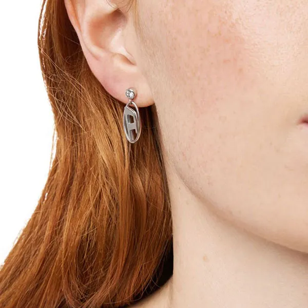 Khuyên Tai Diesel Earring DX1502040 Stainless Steel Silver Màu Bạc