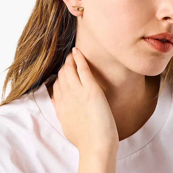 Khuyên Tai Diesel Earring Stainless Steel DX1520710 Màu Vàng