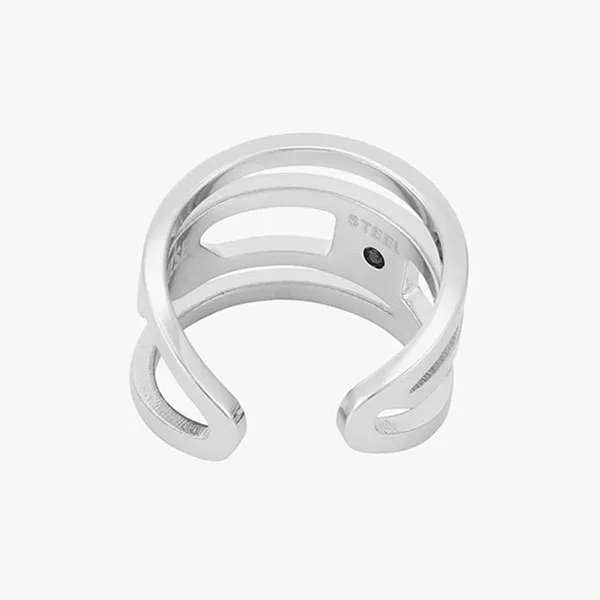 Khuyên Tai Diesel Stainless Steel 'D' Logo Ear Cuff DX1532040 Màu Bạc