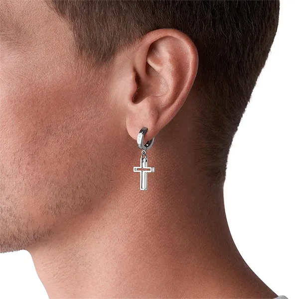Khuyên Tai Diesel Steel Silver Earring DX1333040 Màu Bạc